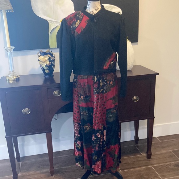 🔥 SOLD AS SET🔥 Suttles & Seawinds Vintage Matisse Jazz Horse Jacket & Skirt 💖 - Picture 5 of 16